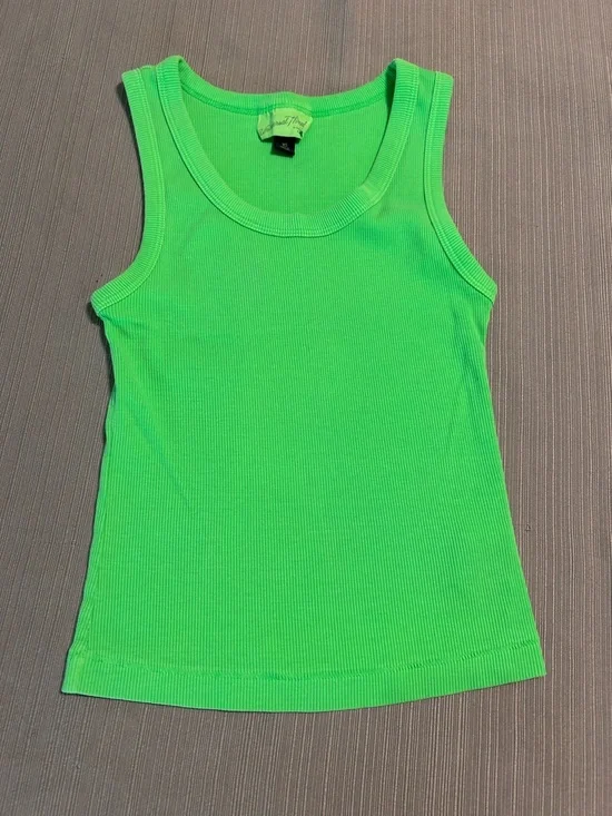 Universal Thread Bright Green Ribbed Tank - Picture 4 of 10